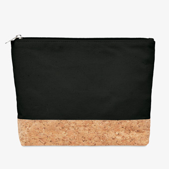 Personalisierter Kulturbeutel aus Baumwolle und Kork