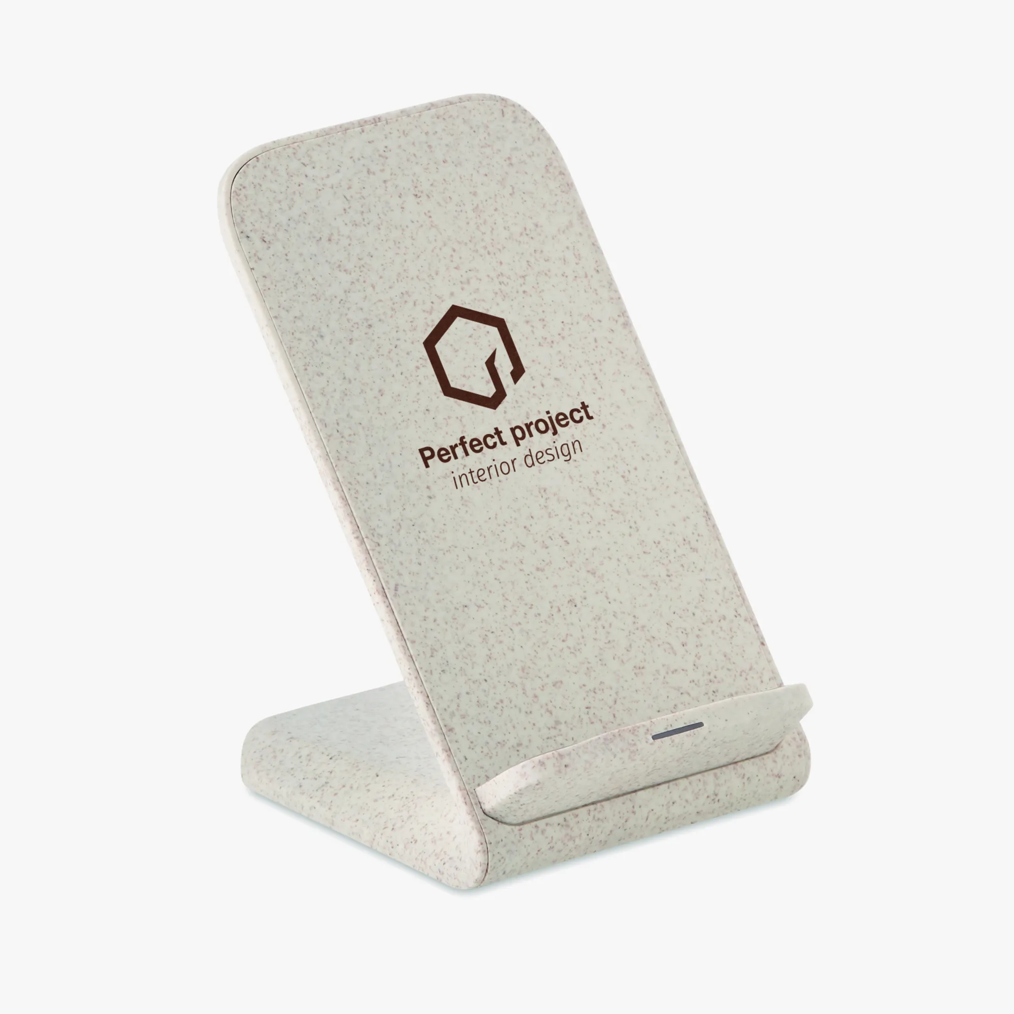 Personalised wheat fibre wireless charging stand