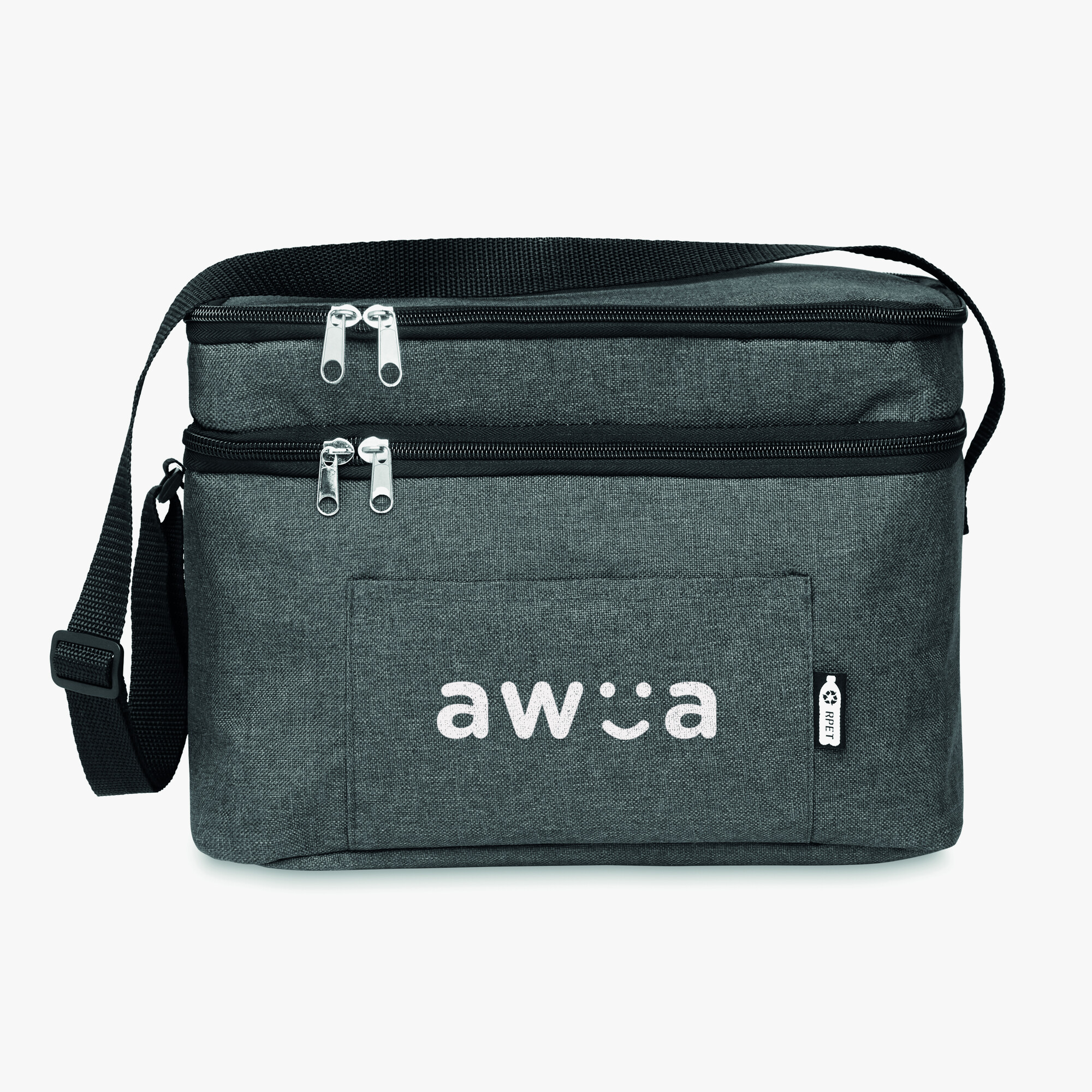 Personalised heathered cooler bag