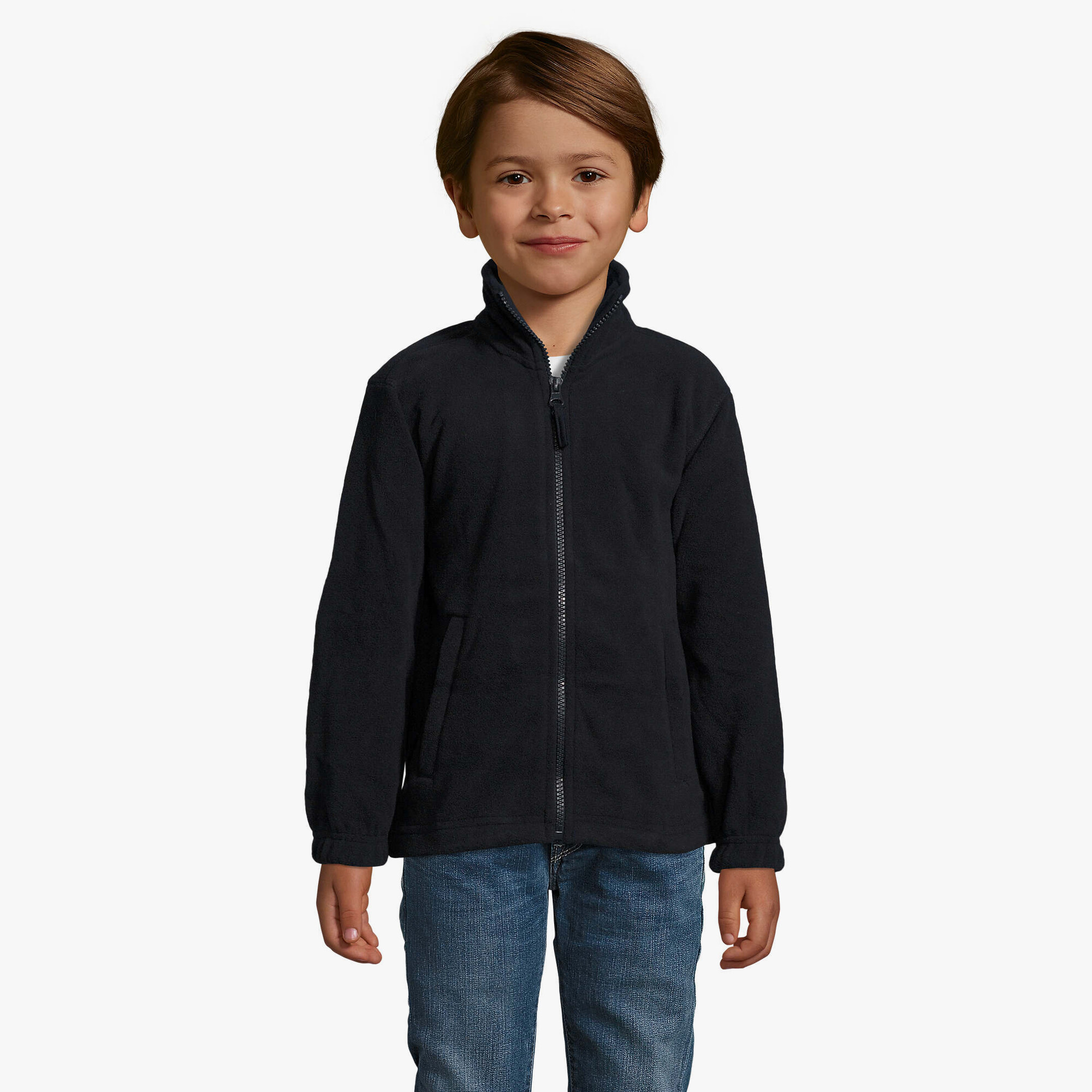 Giacca in pile personalizzata per bambini con zip