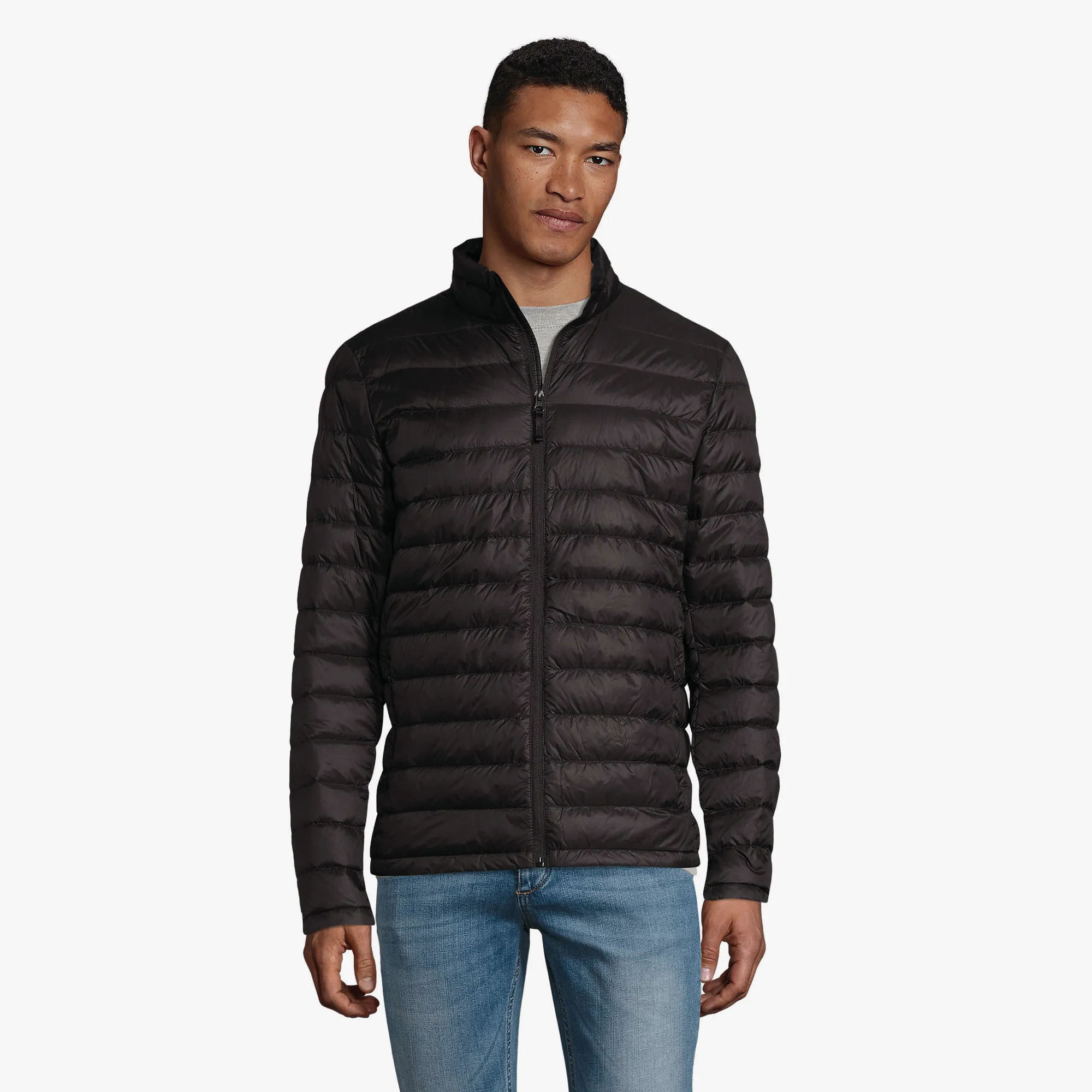 Veste matelassée légère personnalisée pour homme avec duvet