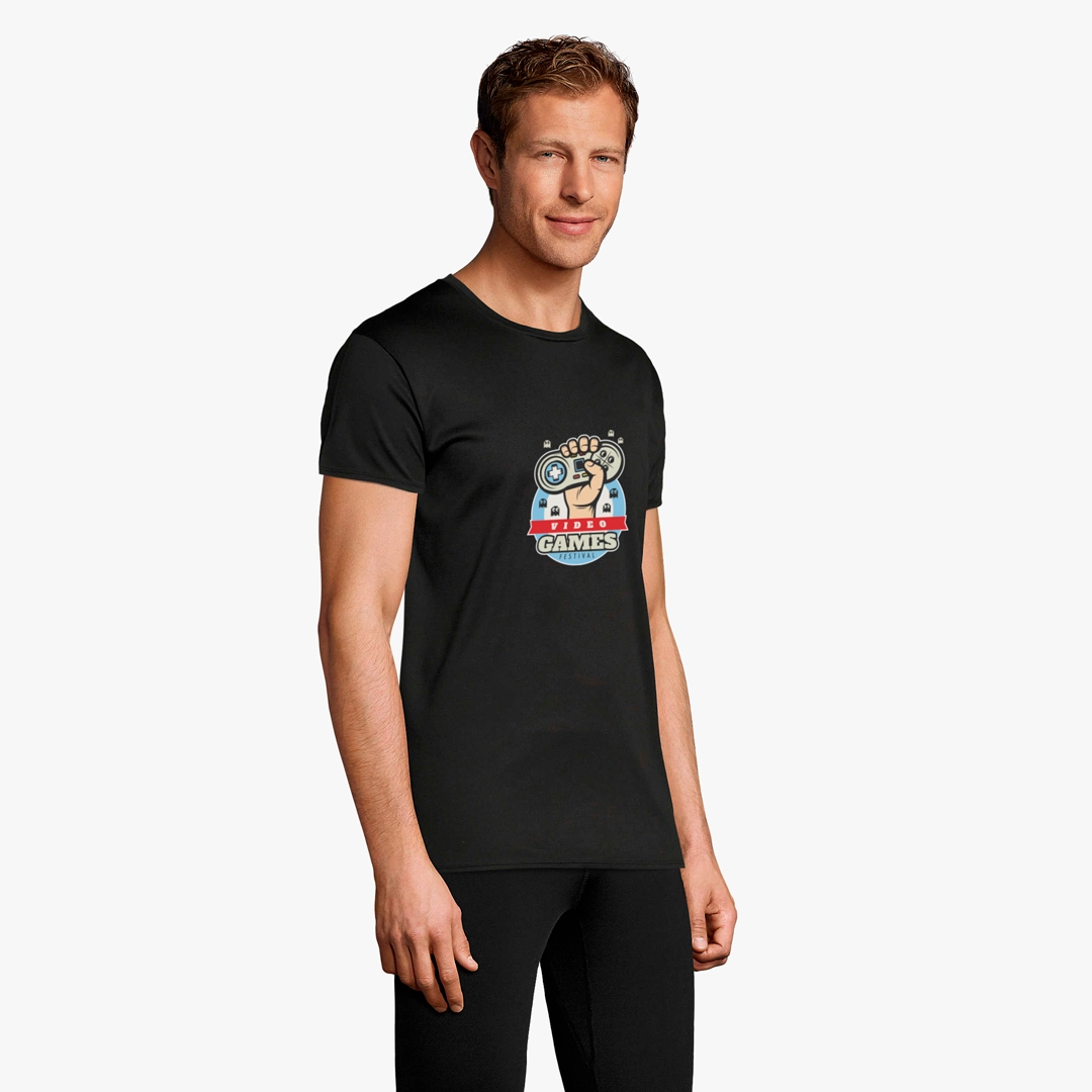 Unisex technical custom T shirt made of polyester