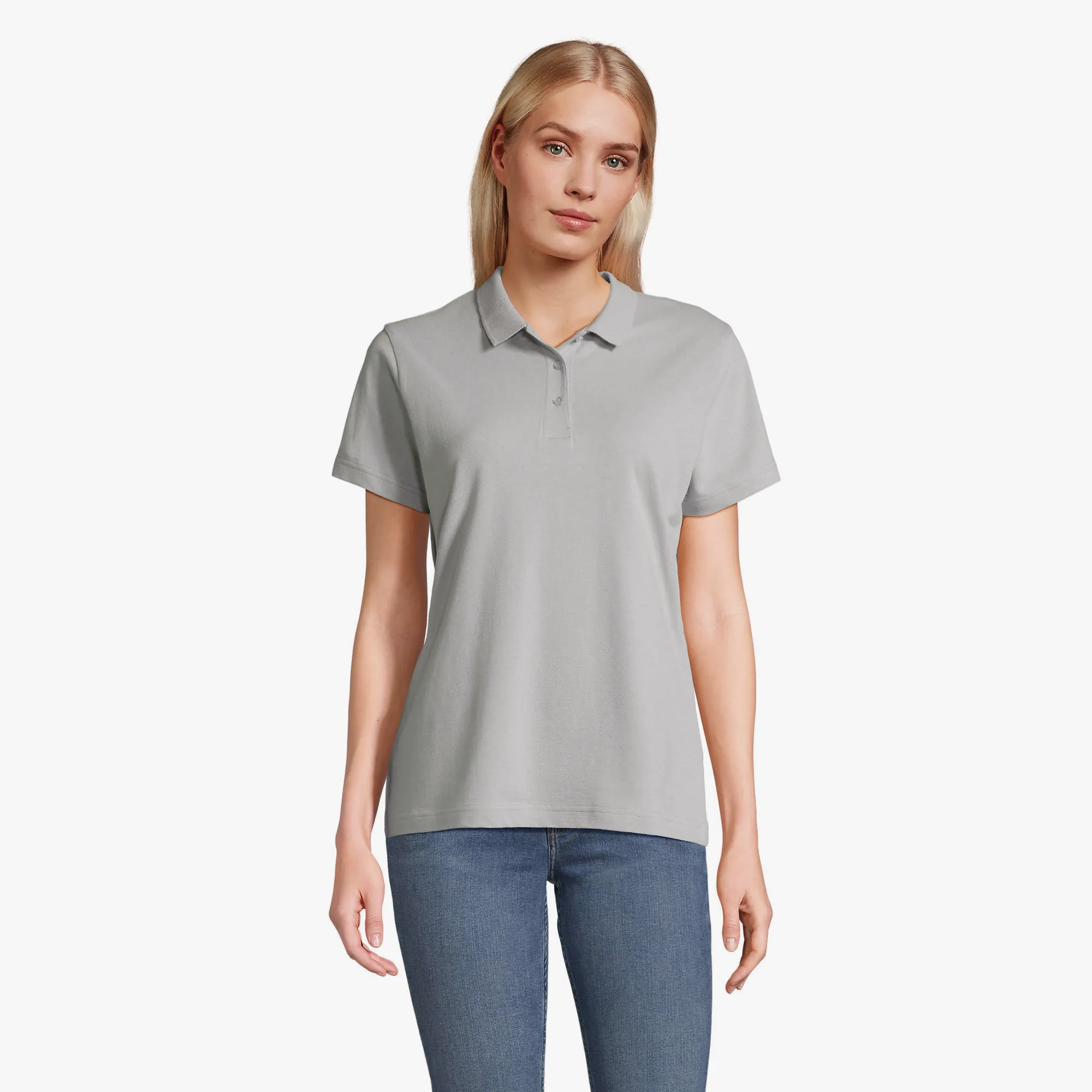 Polo personnalisé pour femme en coton peigné