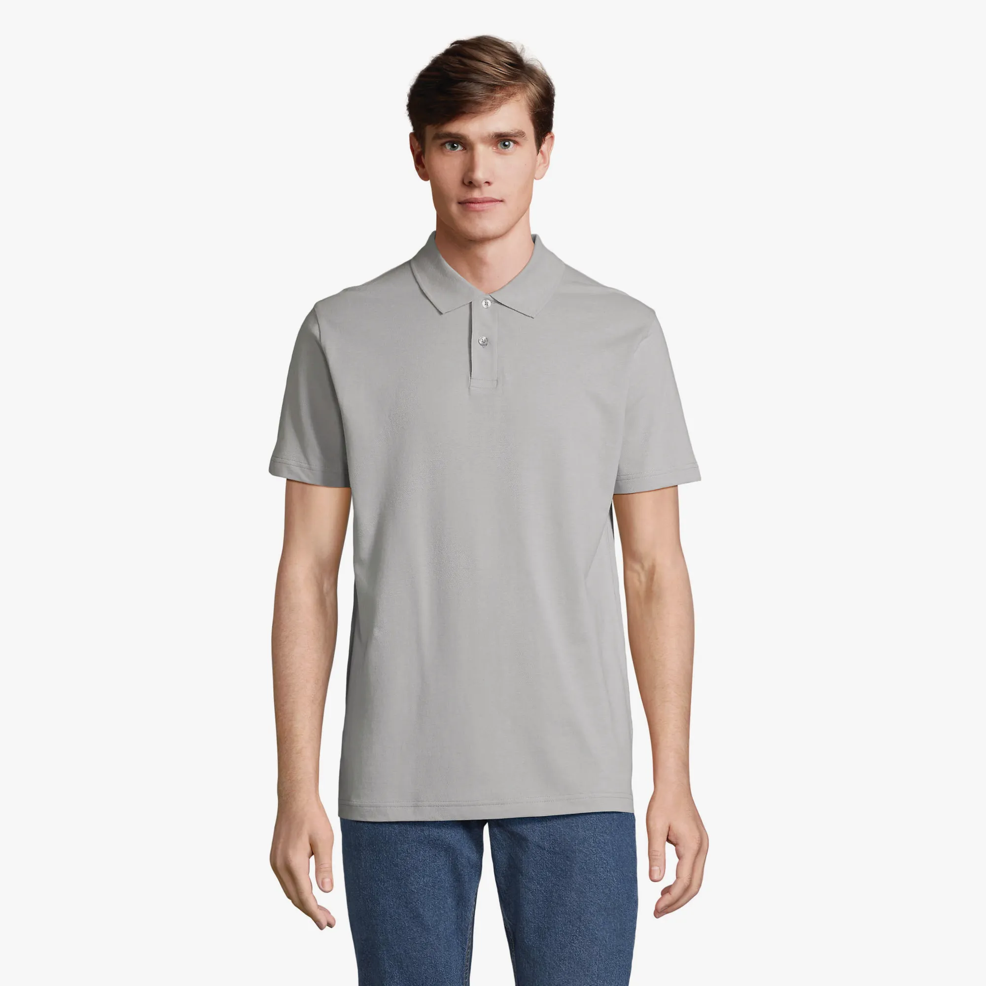 Polo personnalisé unisexe avec col côtelé