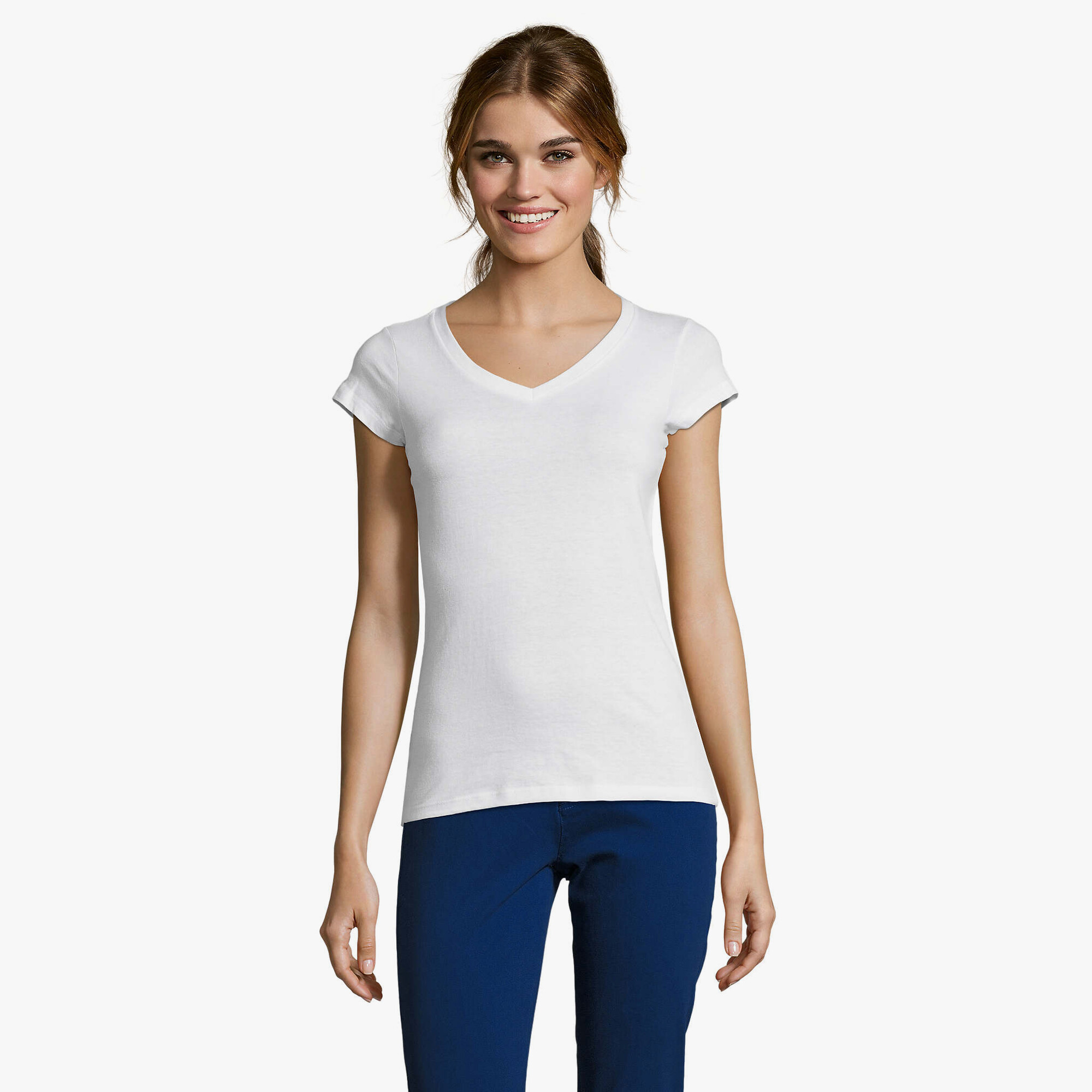 Tee-shirt personnalisé femme col V