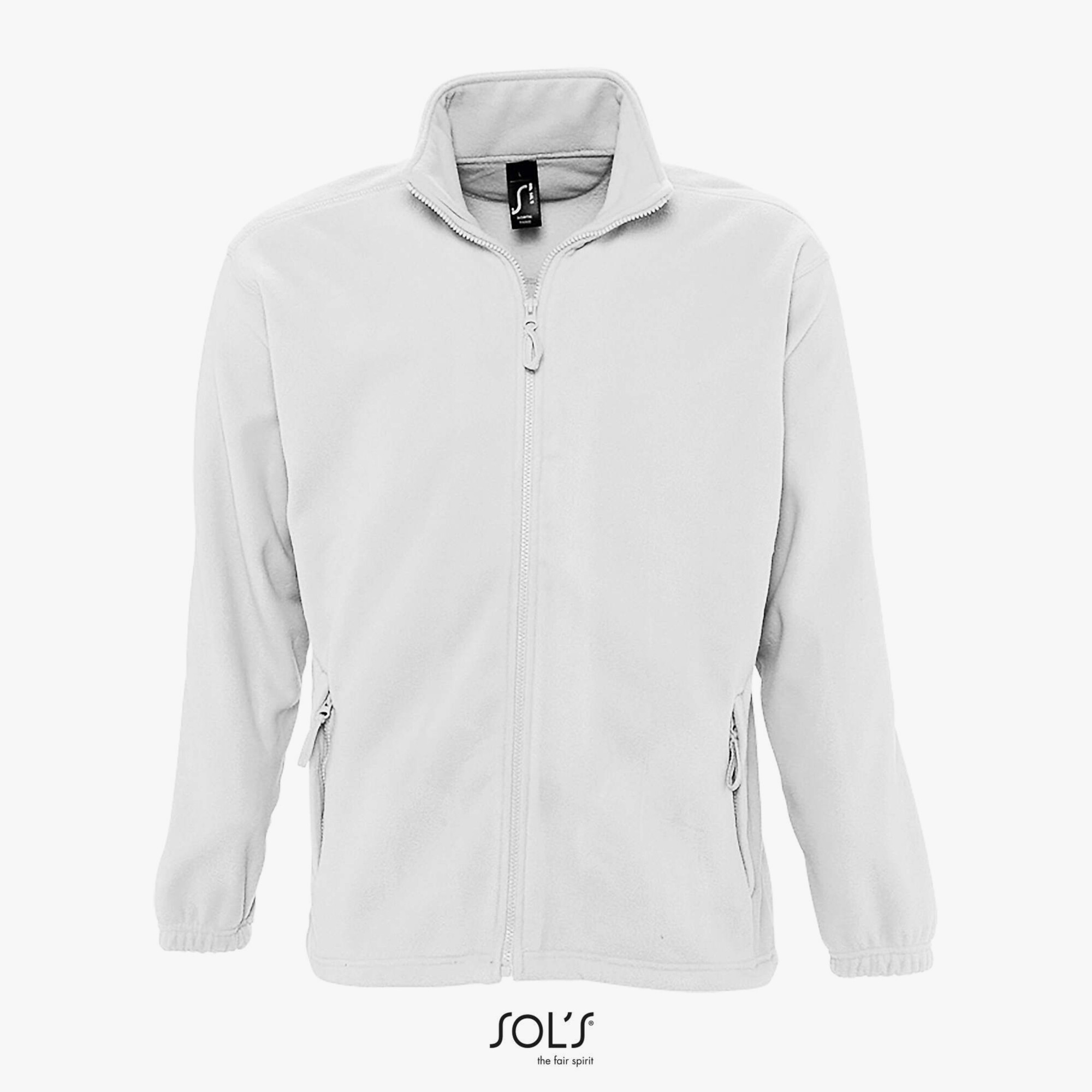 Giacca in pile personalizzata da uomo con zip e collo alto